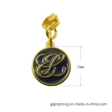 Ouro Plated Fashion Logo Impressão personalizado Zipper Puller